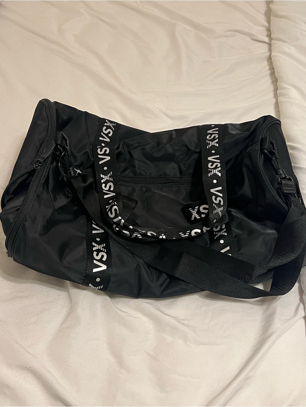 Victoria’s Secret Black Logo Travel Duffle Bag